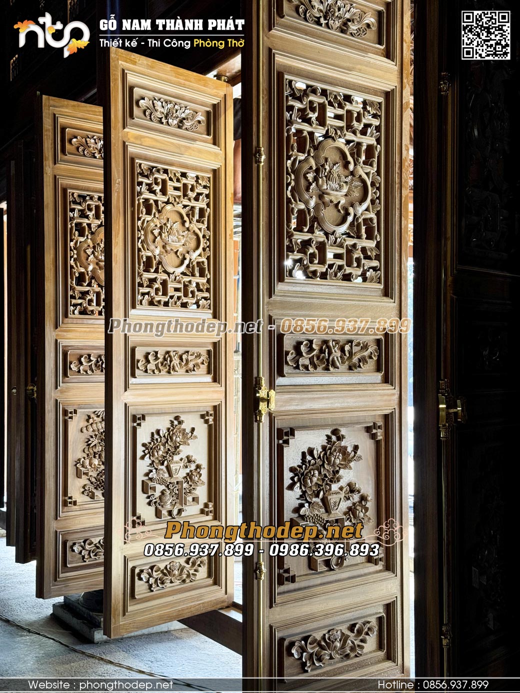 Cửa bức bàn chuẩn phong thuỷ chiêu tài lộc cho gia chủ